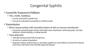 Syphilis Host Congenital Syphilis -02.pptx Senior Registrar | PPTX