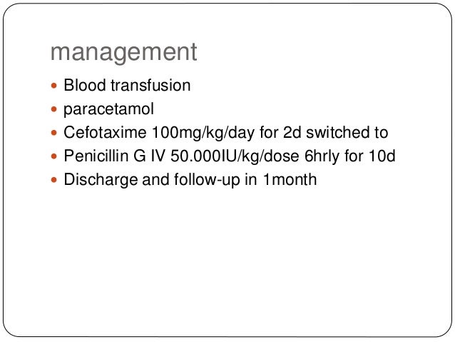 paracetamol kg child for 30 Congenital arire syphilis