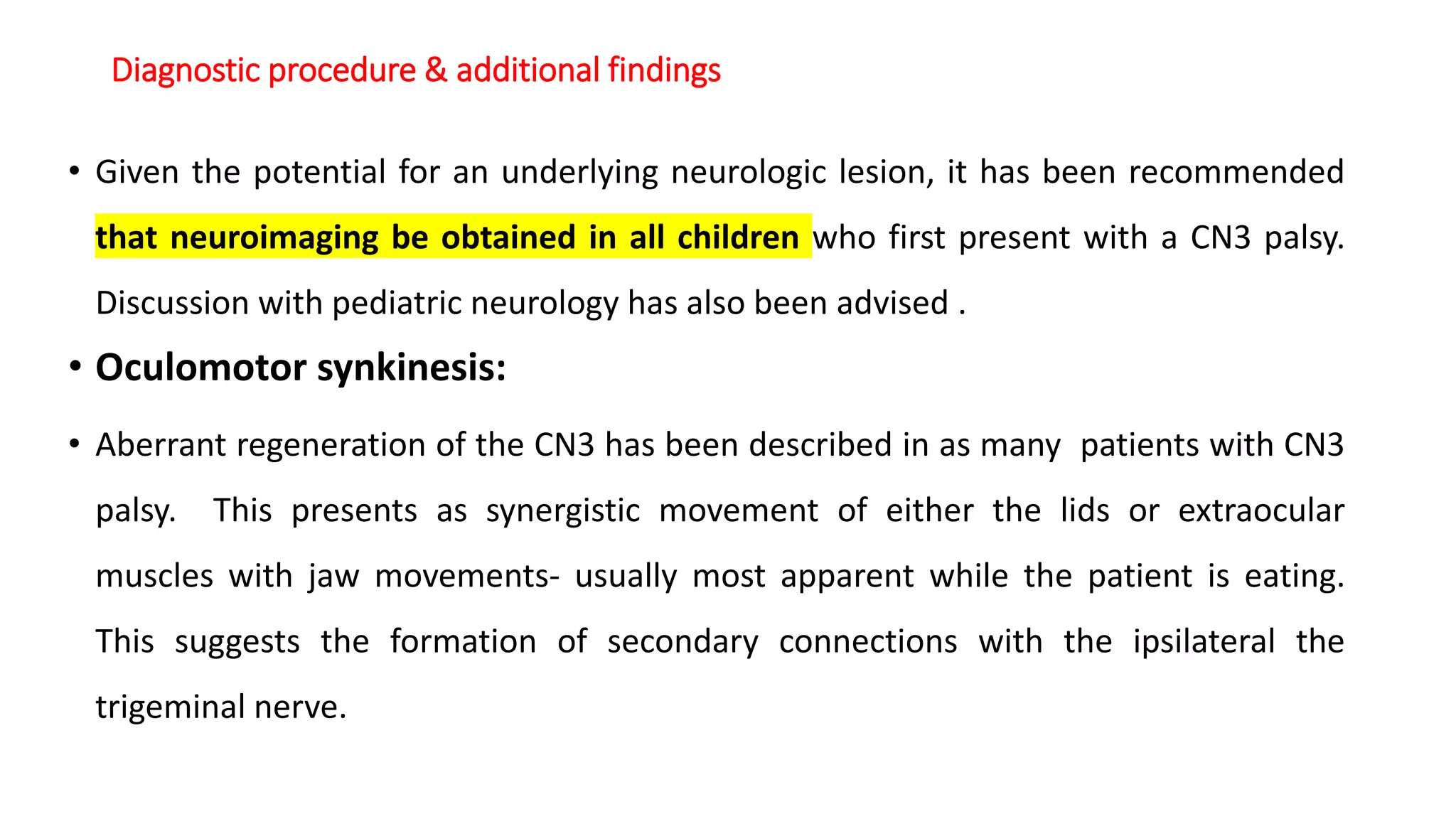 Congenital third ( oculomotor )nerve palsy | PPTX