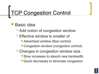 Comprehensive Overview of TCP Congestion Control Mechanisms and ...