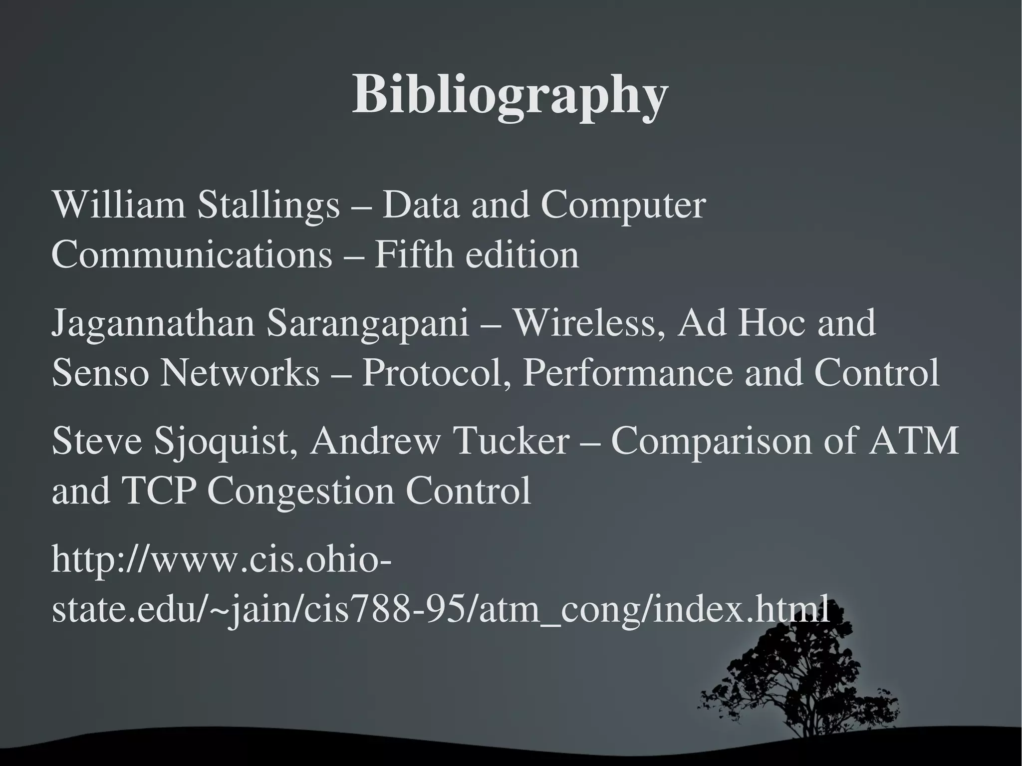 Congestion Control In Computer Networks Atm And Tcp Odp