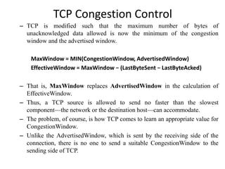 Congestion control in TCP | PPSX