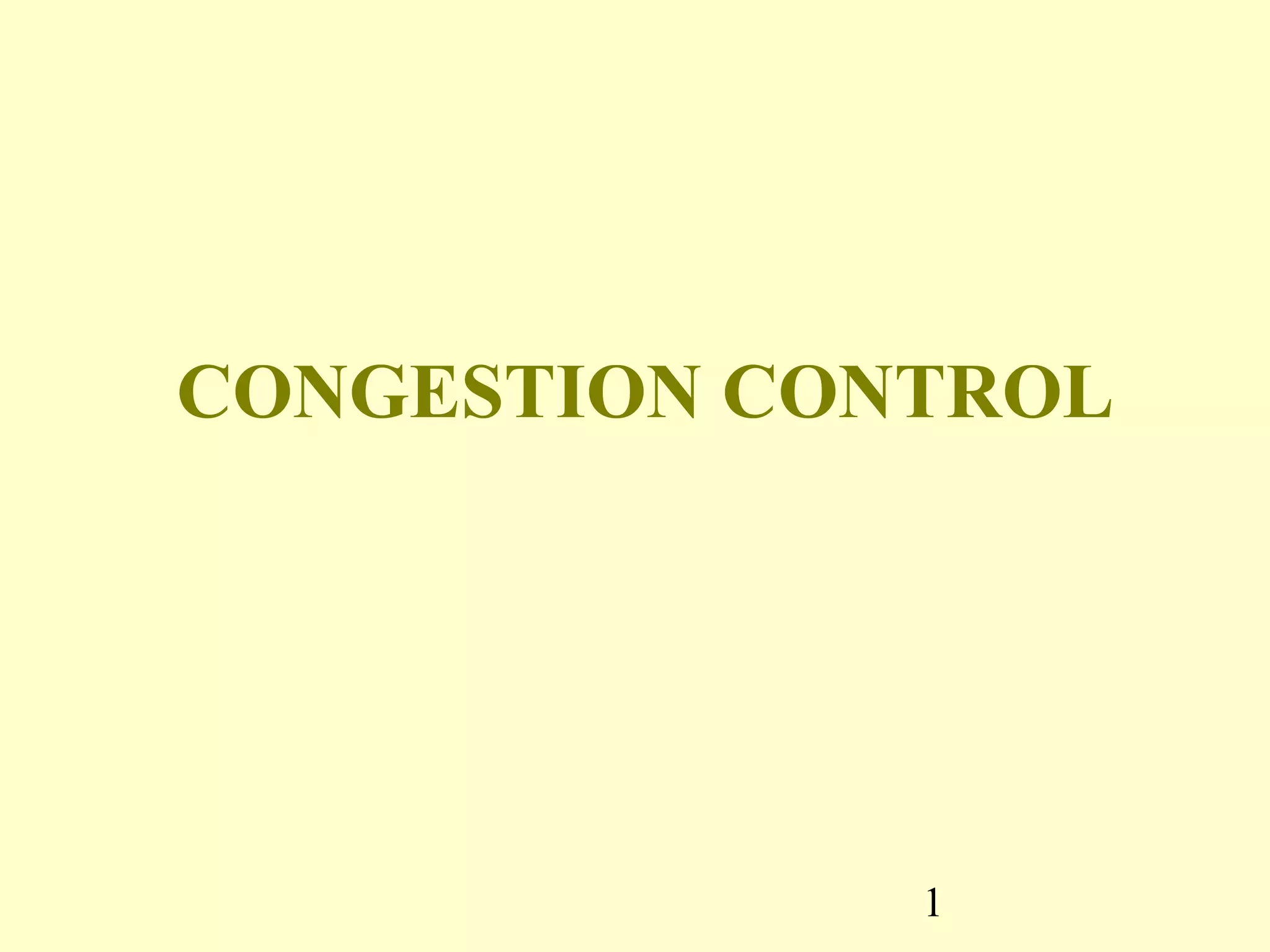 Congestion control | PPT