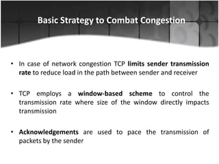 Congestion control in tcp | PPTX | Computer Networking | Computing