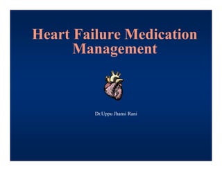 Heart Failure Medication
Management
Dr.Uppu Jhansi Rani
 