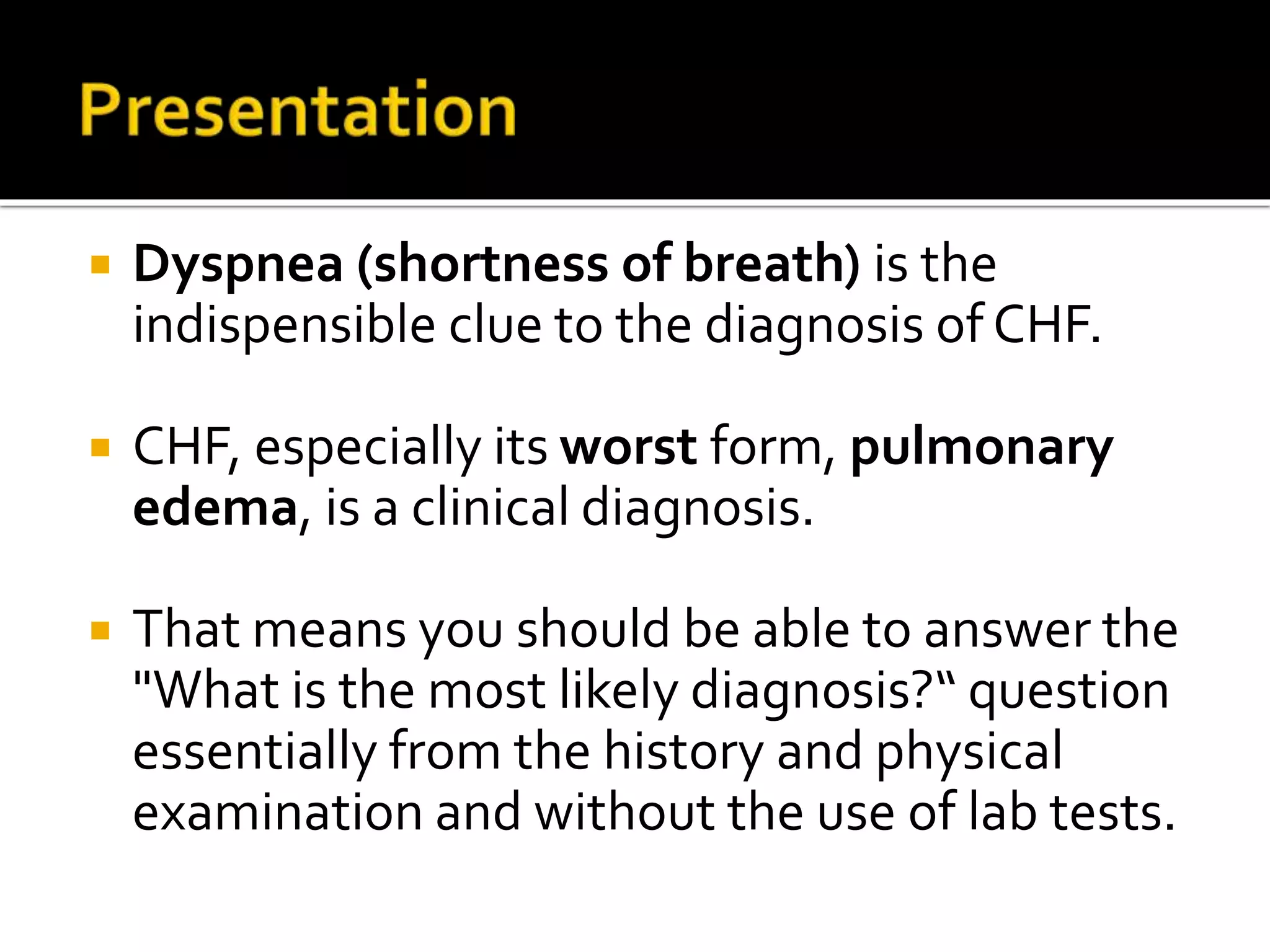 Chf Test Congestive heart failure | PPTX