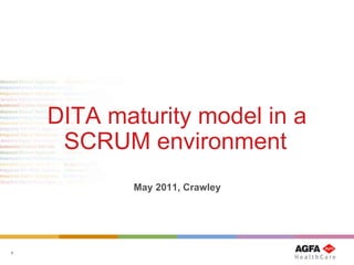 DITA maturity model in a SCRUM environment   May 2011, Crawley  