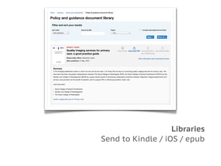 Libraries
Send to Kindle / iOS / epub
 