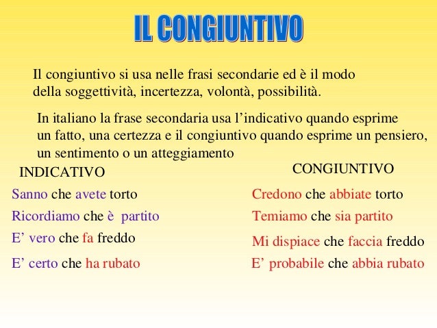 Frasi Con Il Congiuntivo E Il Condizionale Congiuntivo