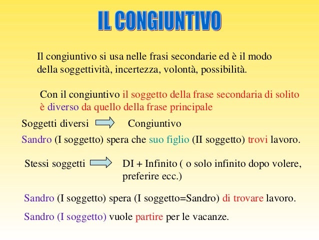 10 Frasi Con Il Congiuntivo