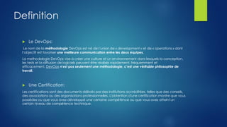 Congo DevOps - Roadmap et certification pour un devops | PDF