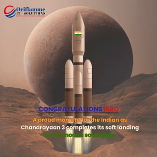 CONGRATULATIONS ISRO
A proud moment for the Indian as
Chandrayaan 3 completes its soft landing
on the moon's south pole.
A proud moment for the Indian as
Chandrayaan 3 completes its soft landing
on the moon's south pole.
 