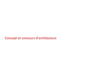 Concept et concours d’architecture 