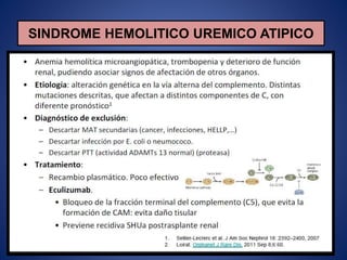 SINDROME HEMOLITICO UREMICO ATIPICO
 