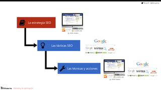 #cw15 @ikhuerta
- Marketing de optimización
Las tácticas SEO
Las técnicas y acciones
La estrategia SEO
 