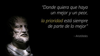 #cw15 @ikhuerta
- Marketing de optimización
“Donde quiera que haya
un mejor y un peor,
la prioridad está siempre
de parte de lo mejor”
- Aristóteles
 