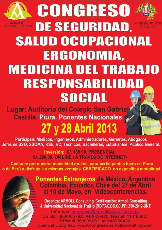 Brochure Congreso Seguridad Salud Ocupacional Y Responsabilidad Soci