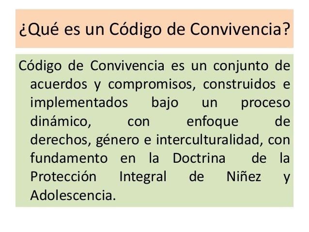 Acuerdos Y Compromisos Del Codigo De Convivencia