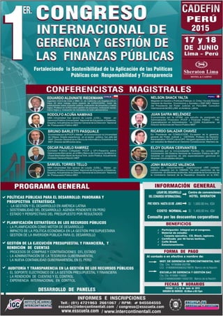 CONGRESO DE PRESUPUESTO PUBLICO Y FINANZAS