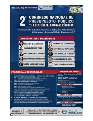 Congreso Nacional de presupuesto público 2016