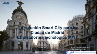 1
La solución Smart City para la
Ciudad de Madrid
La plataforma tecnológica MiNT
Javier Delgado Bermejo
Félix Martin Gordo
 