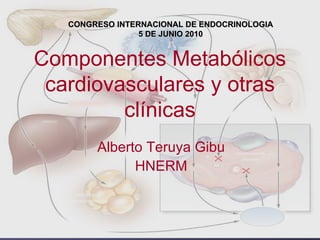 Componentes Metabólicos cardiovasculares y otras clínicas Alberto Teruya Gibu HNERM CONGRESO INTERNACIONAL DE ENDOCRINOLOGIA 5 DE JUNIO 2010 