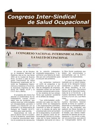 Congreso Inter-Sindical
de Salud Ocupacional

4

 
