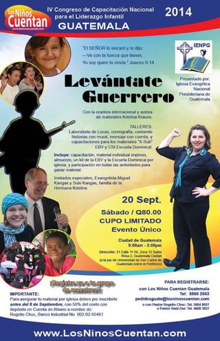 Congreso para liderazgo infantil  levántate guerrero  guatemala