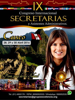 Congreso Internacional de Secretarias - Cusco, Peru 2016