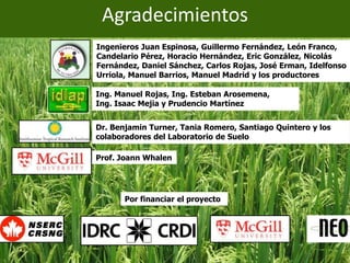 Agradecimientos
Ingenieros Juan Espinosa, Guillermo Fernández, León Franco,
Candelario Pérez, Horacio Hernández, Eric Gonz...