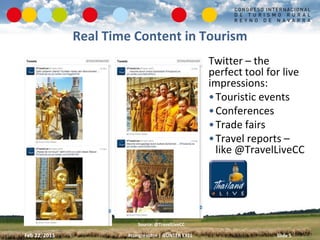 Real Time Content in Tourism
                                                    Twitter – the
                           ...