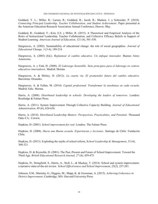 XIII CONGRESO NACIONAL DE INVESTIGACIÓN EDUCATIVA - PONENCIA
Goddard, Y. L.; Miller, R.; Larsen, R.; Goddard, R.; Jacob, R...