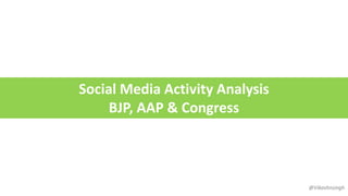 Social Media Activity Analysis
BJP, AAP & Congress
@Vikashnsingh
 