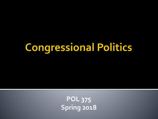 POL 375
Spring 2018
 