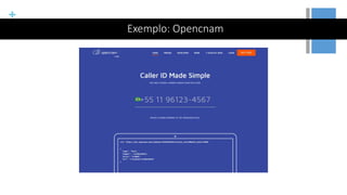 +
Exemplo: Opencnam
 