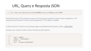 URL, Query e Resposta JSON
 