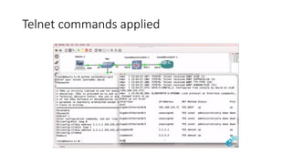 Telnet commands applied
 