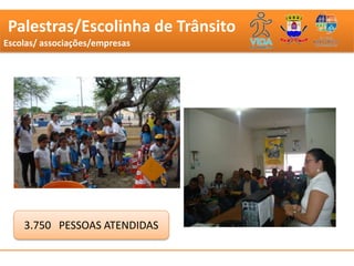 Palestras/Escolinha de Trânsito
Escolas/ associações/empresas




    3.750 PESSOAS ATENDIDAS
 