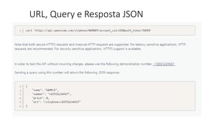 URL, Query e Resposta JSON
 