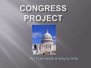 Congress Project By: Tyler Smith & Schyler Witt 