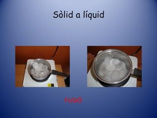 Sòlid a líquid




   FUSIÓ
 