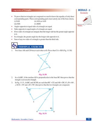 Congruence of triangles /GEOMETRY | PDF