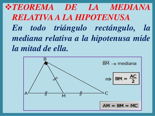 Mediana Relativa A La Hipotenusa