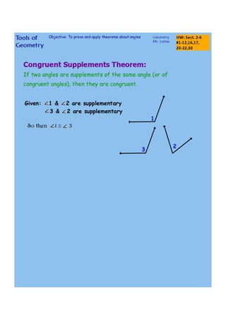 Congruent angles