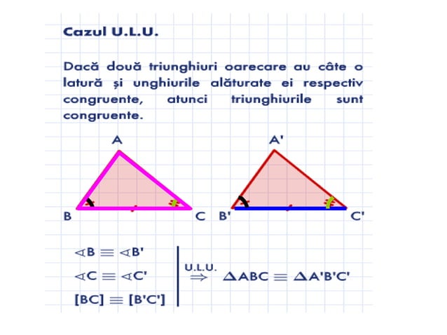Congruenta triunghiurilor | PPT
