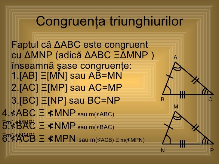 Congruenta Triunghiurilor