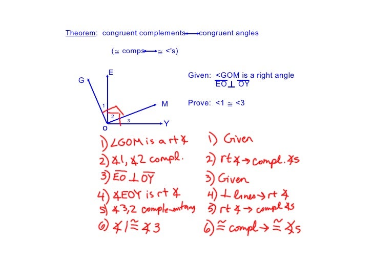 Congruent Complements and Supplements