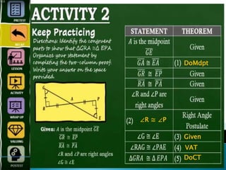 DoMdpt
∠R ≅ ∠P
Given
VAT
DoCT
 