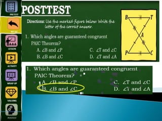 Math 8 Quarter 3 Topic: CONGRUENT TRIANGLES