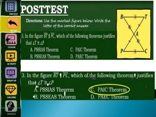 Math 8 Quarter 3 Topic: CONGRUENT TRIANGLES